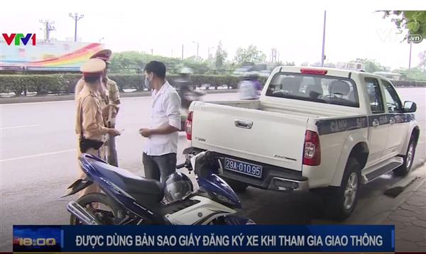 Được dùng bản sao giấy đăng ký xe khi tham gia giao thông
