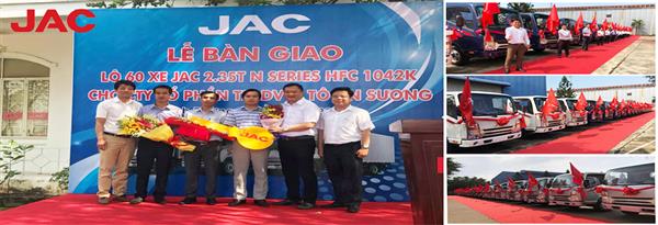 BÀN GIAO LÔ 60 XE JAC LD141